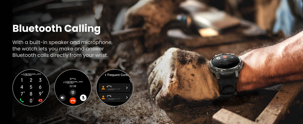 KOSPET TANK T4C Men's Military Smartwatch Rugged GPS Watch with Flashlight 5ATM Waterproof & All-Day Health Tracking