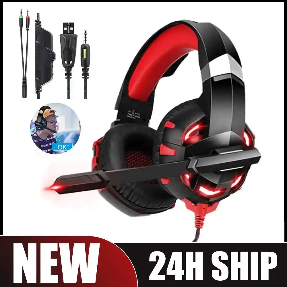 Wired Gaming Headphones with Mic - Over-Ear Noise-Cancelling Headset Tidesmit