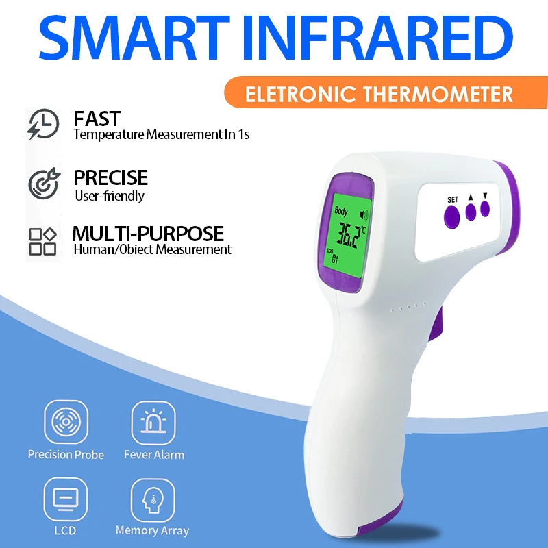 Portable Forehead Digital Thermometer Non Contact Infrared Medical Body Temperature Fever Measure Tool for Baby Adults