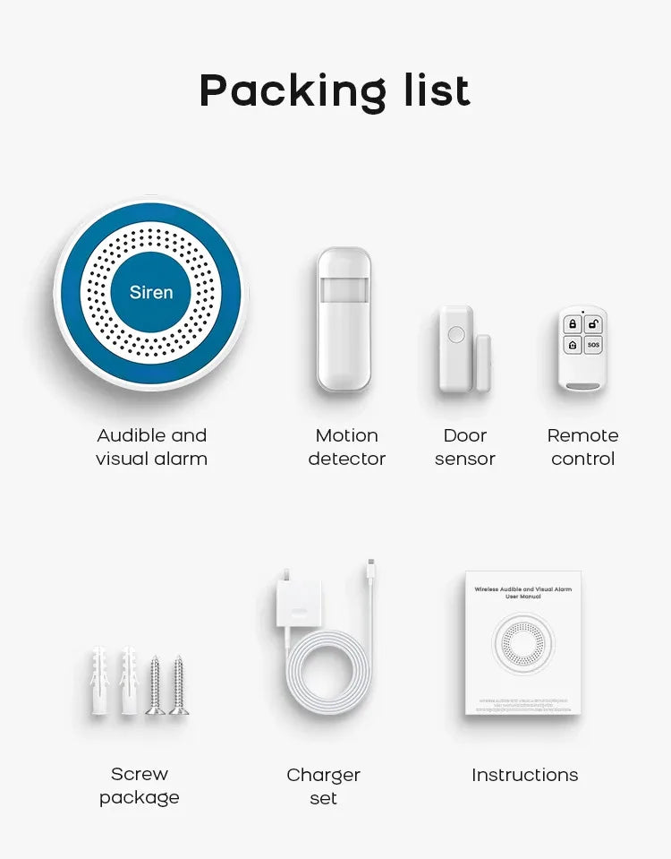 WiFi Home Alarm System with Alexa Voice Control and App Automation Tidesmit