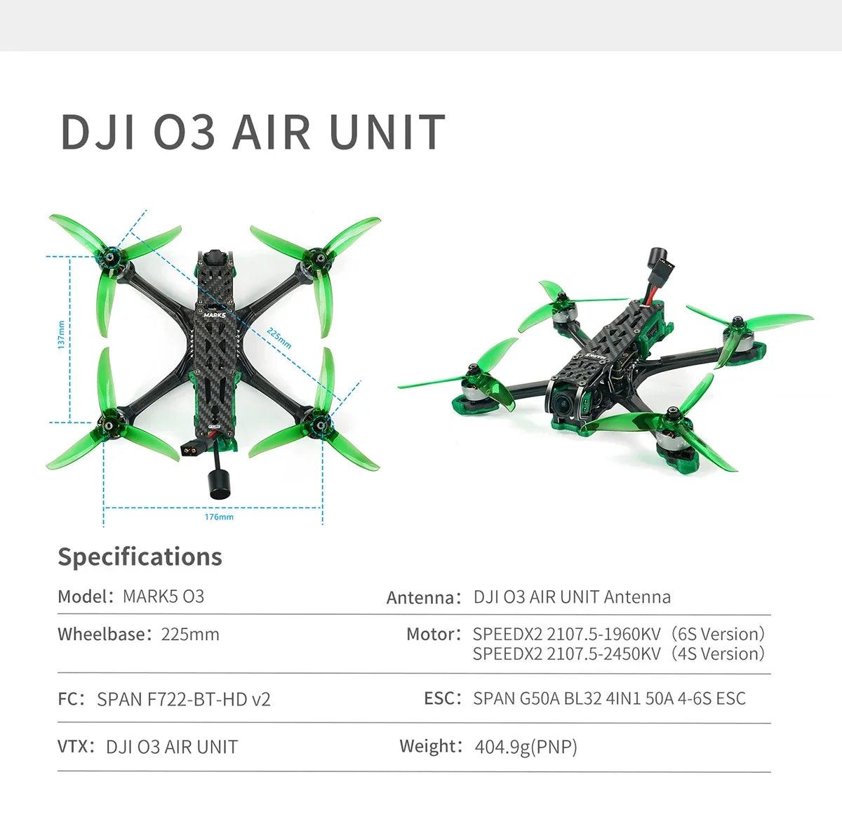 GEPRC Mark5 O3 HD 5-Inch FPV Drone 6S TBS Nano Orange Tidesmit