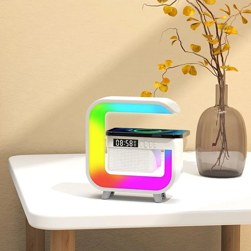 Wireless Charger Station with RGB Light and Portable Bluetooth Speaker Tidesmit