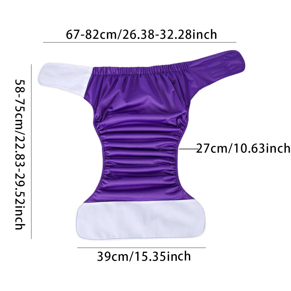 Adult Suede Cloth Diaper Waterproof Washable Pants Leakage Adjustable Incontinence Cotton Underwear Diaper Pants Men Women New