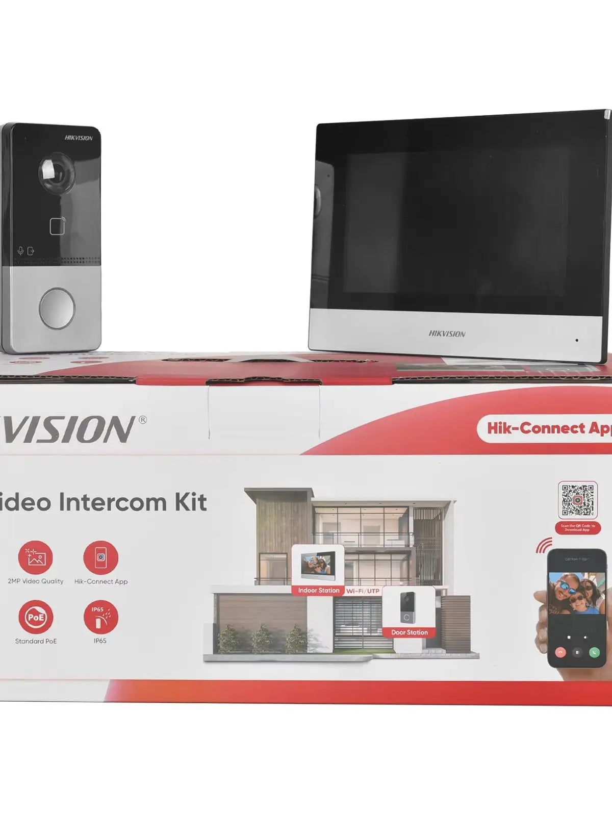 Hikvision IP Video Intercom Kit DS-KIS603-P(C) Original DS-KV6113-WPE1+ DS-KH6320-WTE1 POE Doorbell Door Station WIFI Monitor