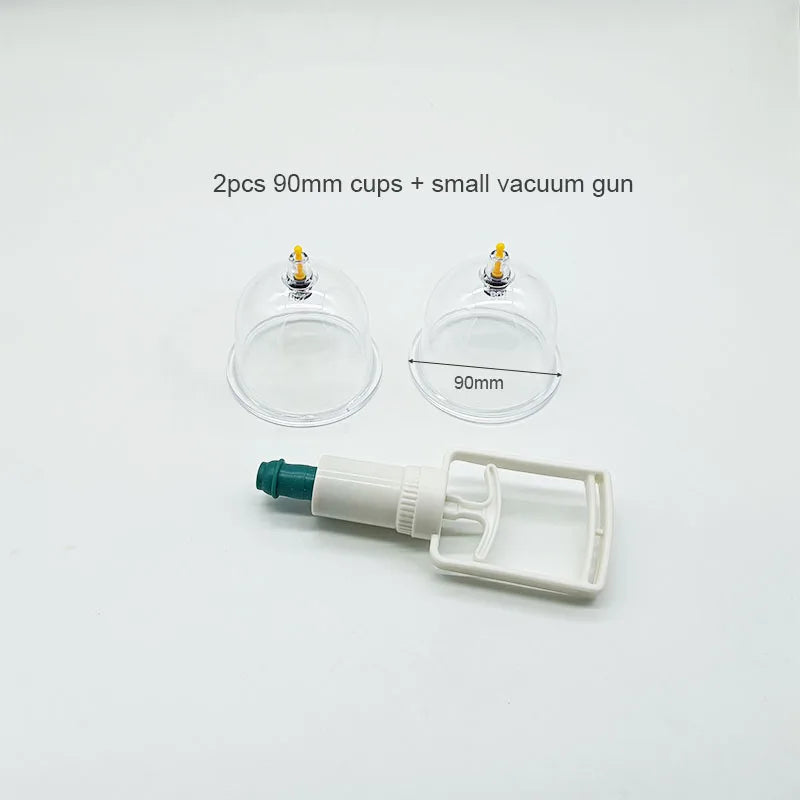 Vacuum Cupping Therapy Set for Breast and Buttock Lifting - 137mm Fascia Gun 1 set 90mm Tidesmit