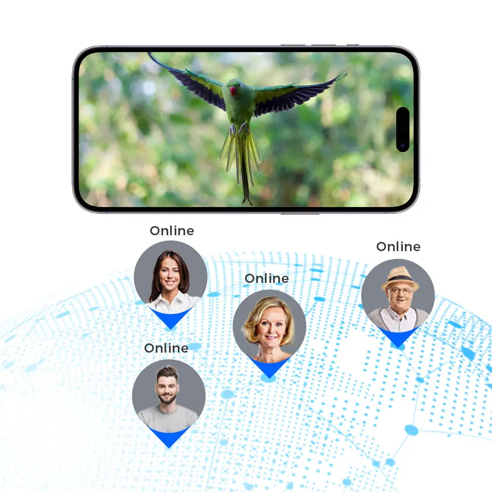 4MP HD Birds Feeder Camera Solar Powered AI Motion BirdWatching Wireless WiFi Camera Wildlife Monitor,Night Vision,Waterproof