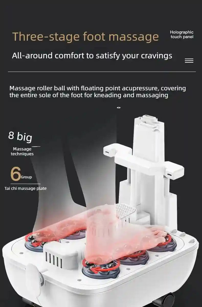 Electric Foot Spa Massager with Heat, Remote Control & Deep Tissue Modes Massage Roller Tidesmit