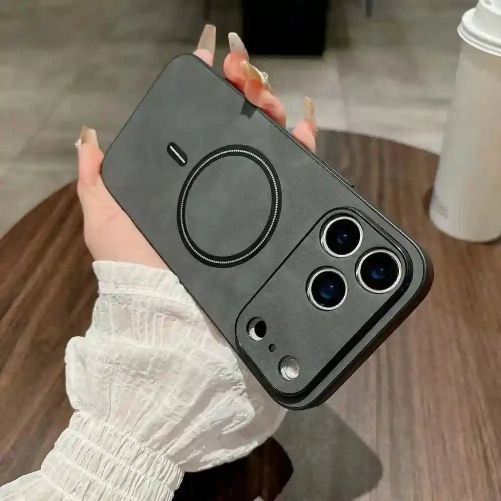 MagSafe Leather Phone Case: Slim Shockproof Cover for iPhone 16 & 17 Tidesmit