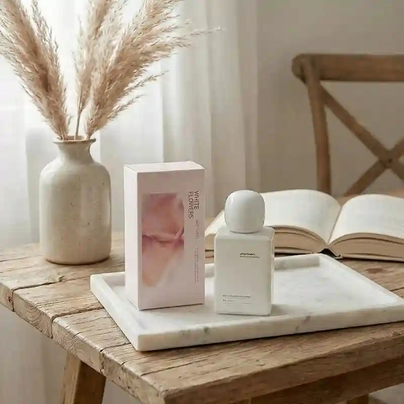 HOPE CHRISTINE White Flowers perfume for women, square bottle, vanilla floral fragrance, 50ml long-lasting scent gift.