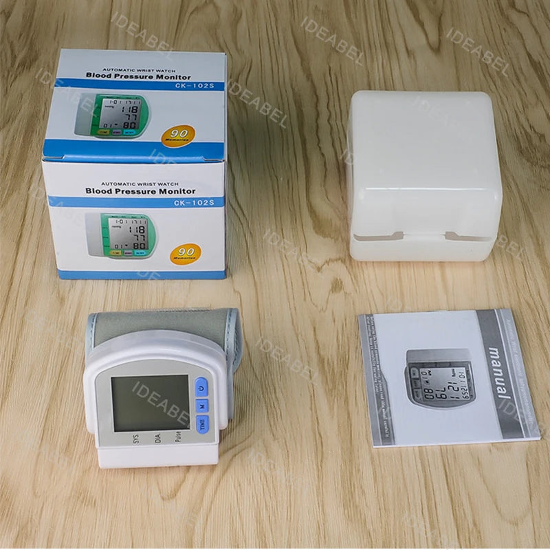 Blood Pressure Monitor Heart Beat Rate Pulse Meter Digitlal Tensiometro Health Medical BP Sphygmomanometer Wrist cuff Digital