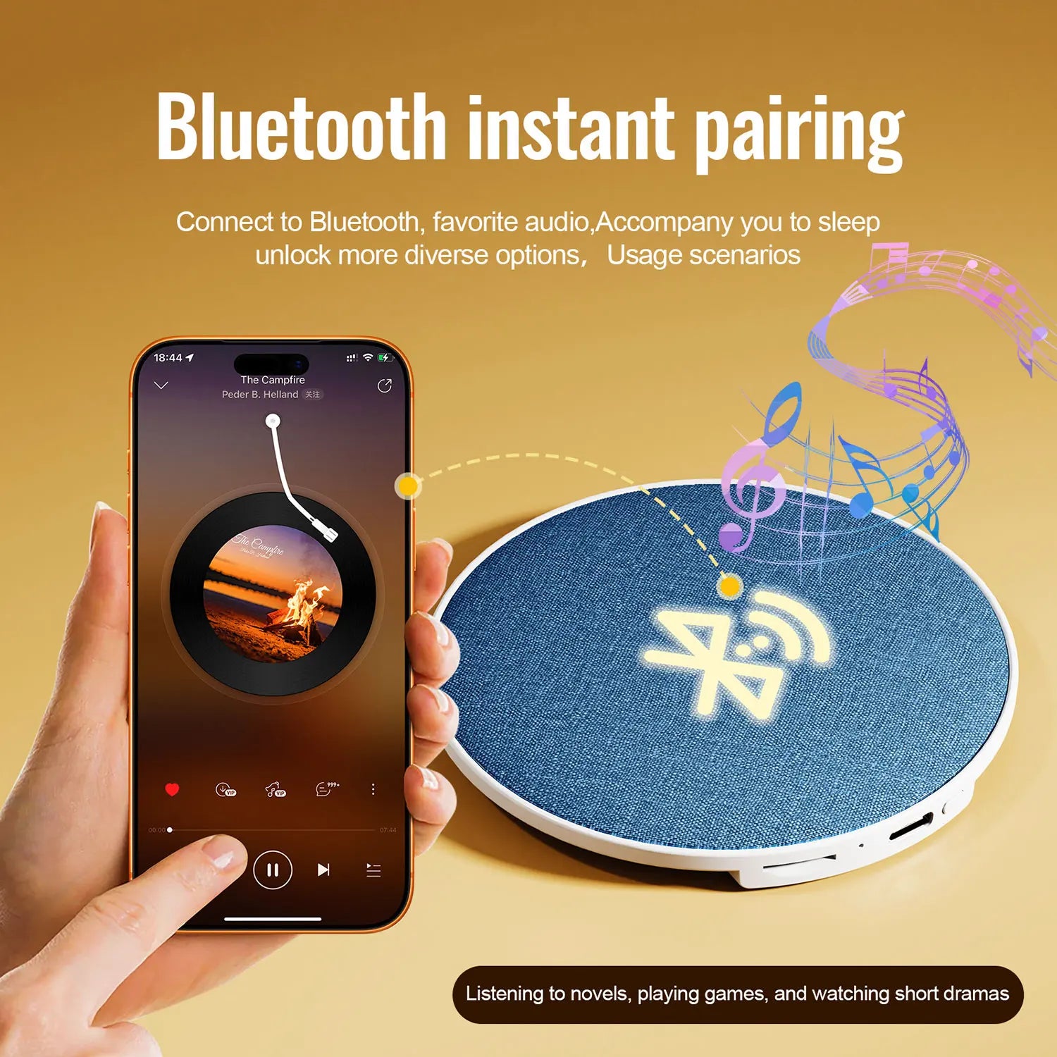 New Under Pillow Sleep Speaker Ultra Slim HiFi Noise Reduction Bone Conduction Sound Machine for Deep Sleep Relaxation 2026