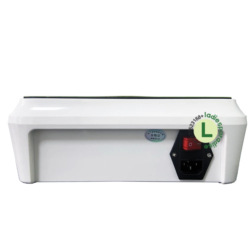 White DDS bioelectric therapy massager unit with power switch and socket for pain relief and meridian massage.