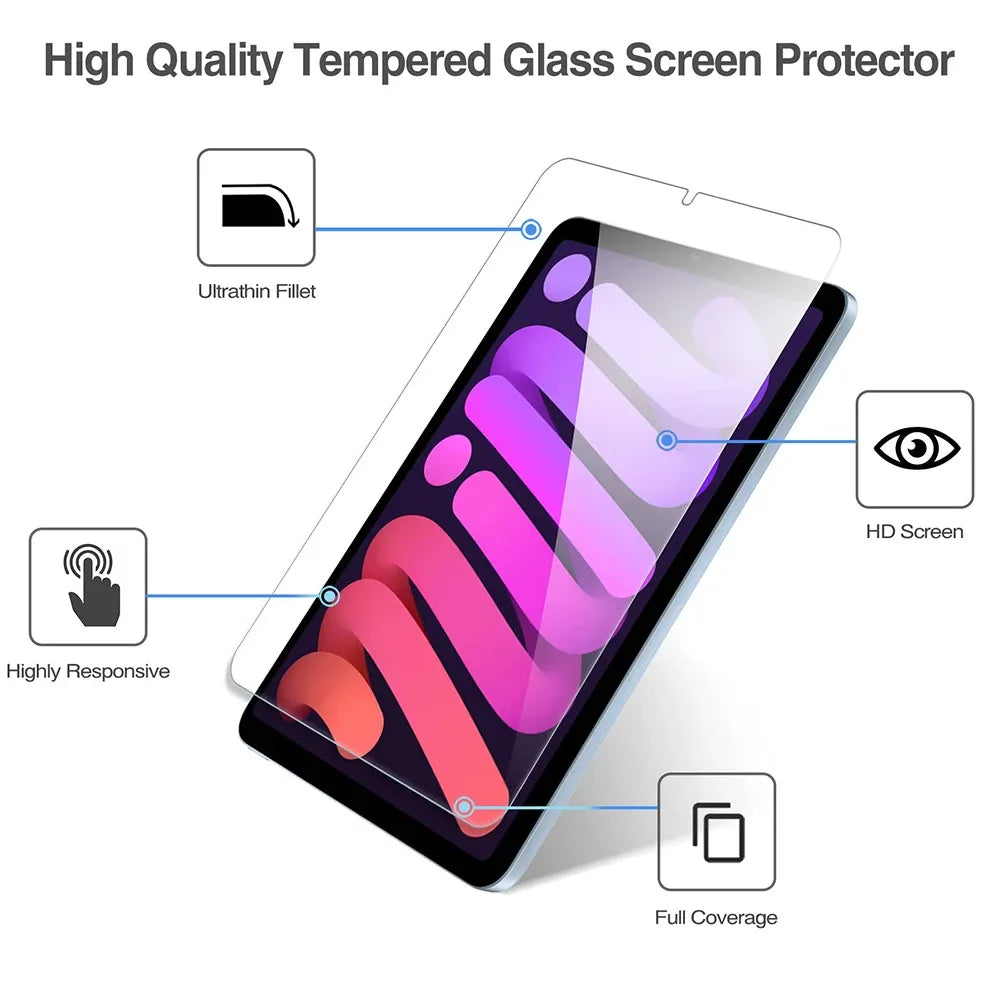 iPad Mini 7 Screen Protector - 9H Tempered Glass Anti-Scratch Film Tidesmit