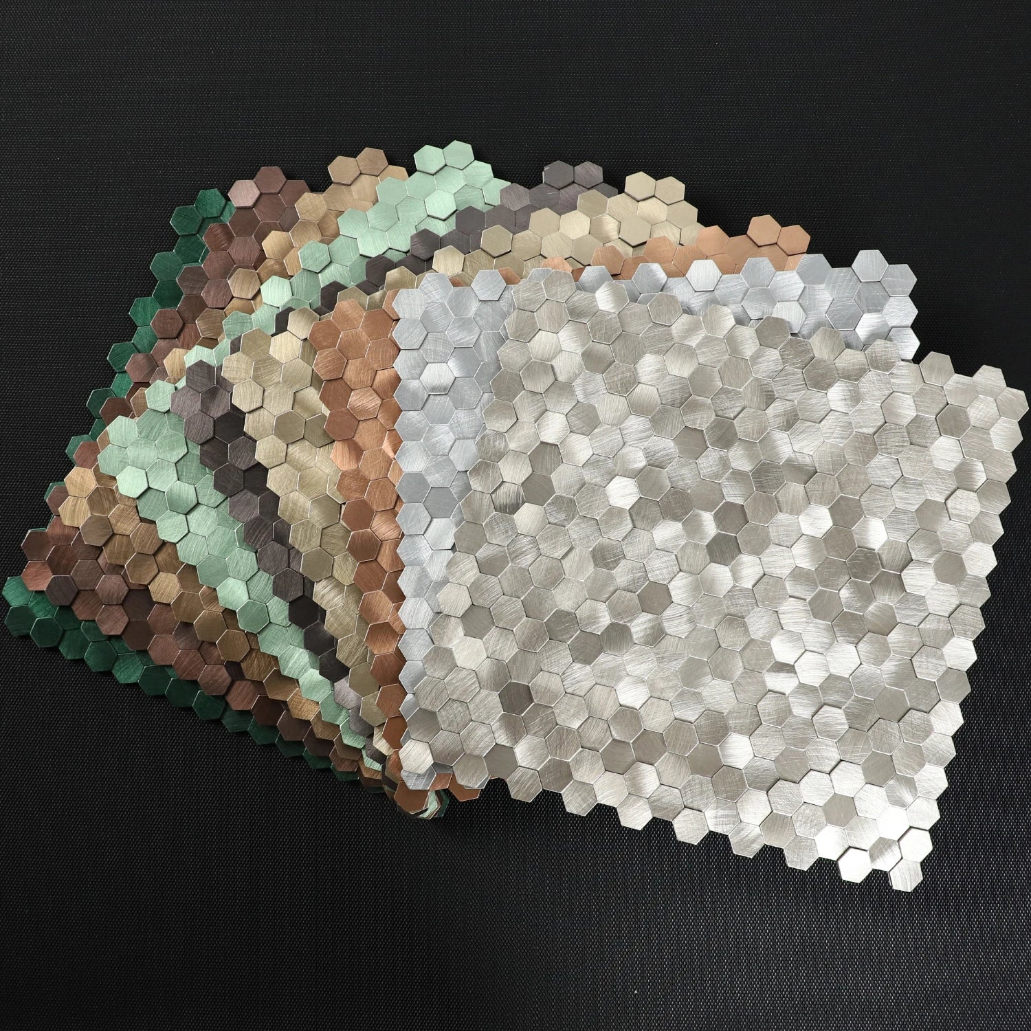Peel and Stick Backsplash Hexagon Tile, Self Adhesive Wall Tiles 3D Metal Stick on Tiles for Kitchen