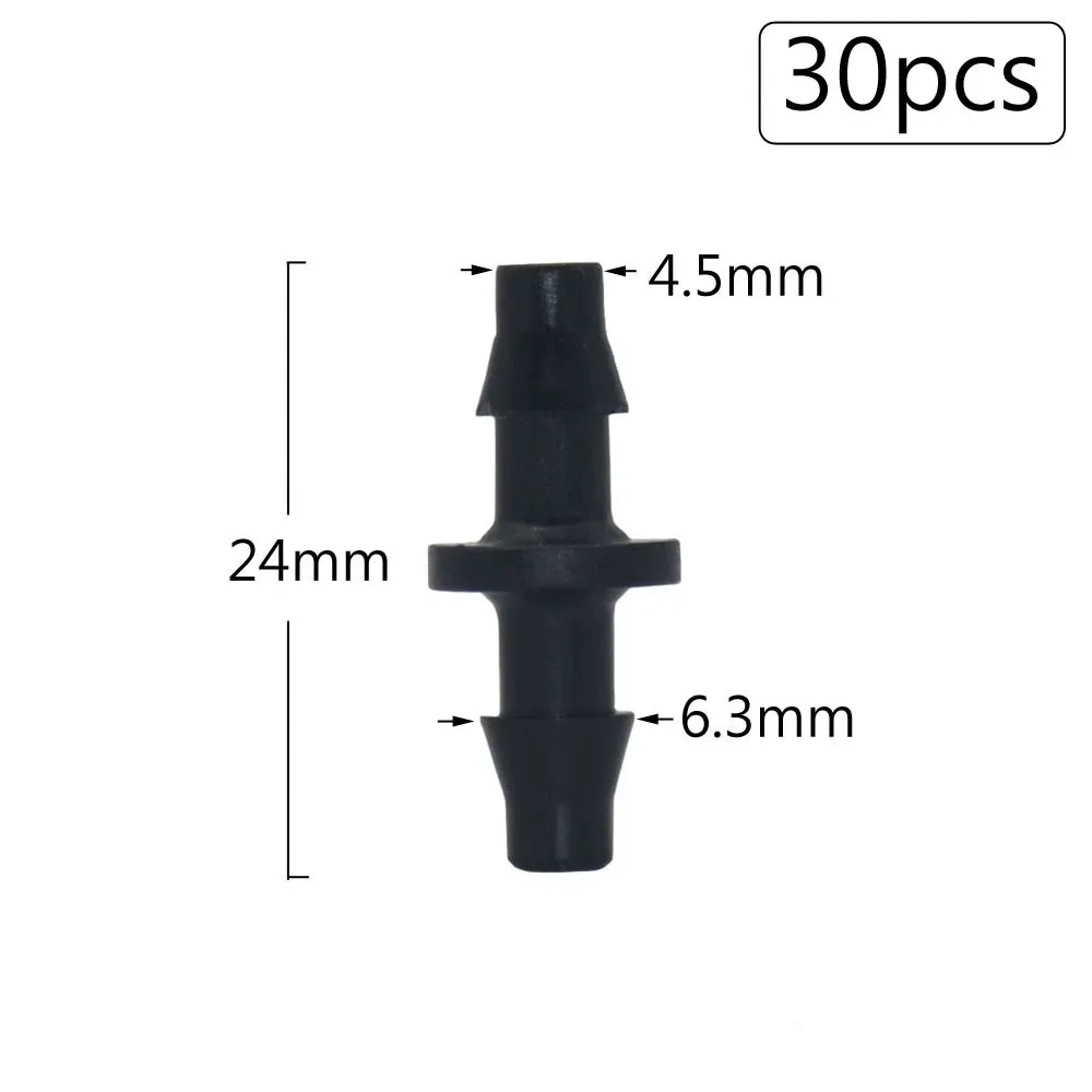 Irrigation Dripper Sprinkler Connector 1/8" 1/4" Hose Barb Tee Elbow Water Pipe Repair  Fitting Garden 3/5 4/7mm Tube Coupler
