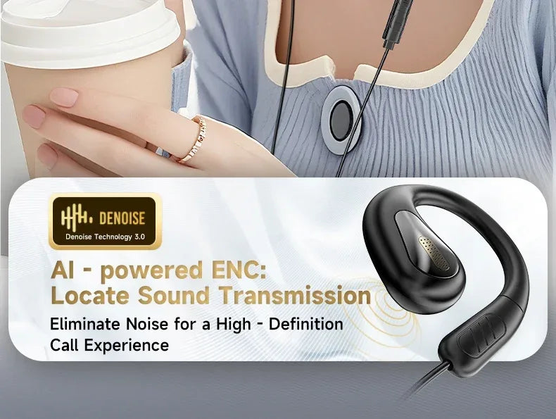 Tidesmit Open Ear Gaming Headset | Wired ENC Mic | 3.5mm & Type-C Options Tidesmit