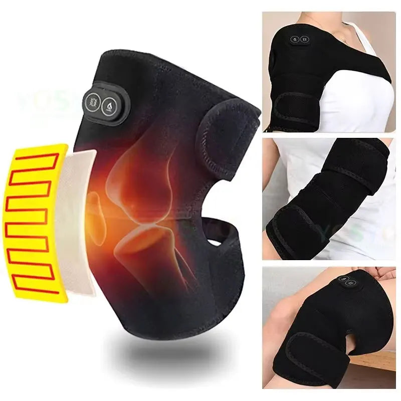 Electric Heating Knee Pad – Rechargeable Heat Therapy Support Black Body Shaping Massage Equipment black Tidesmit