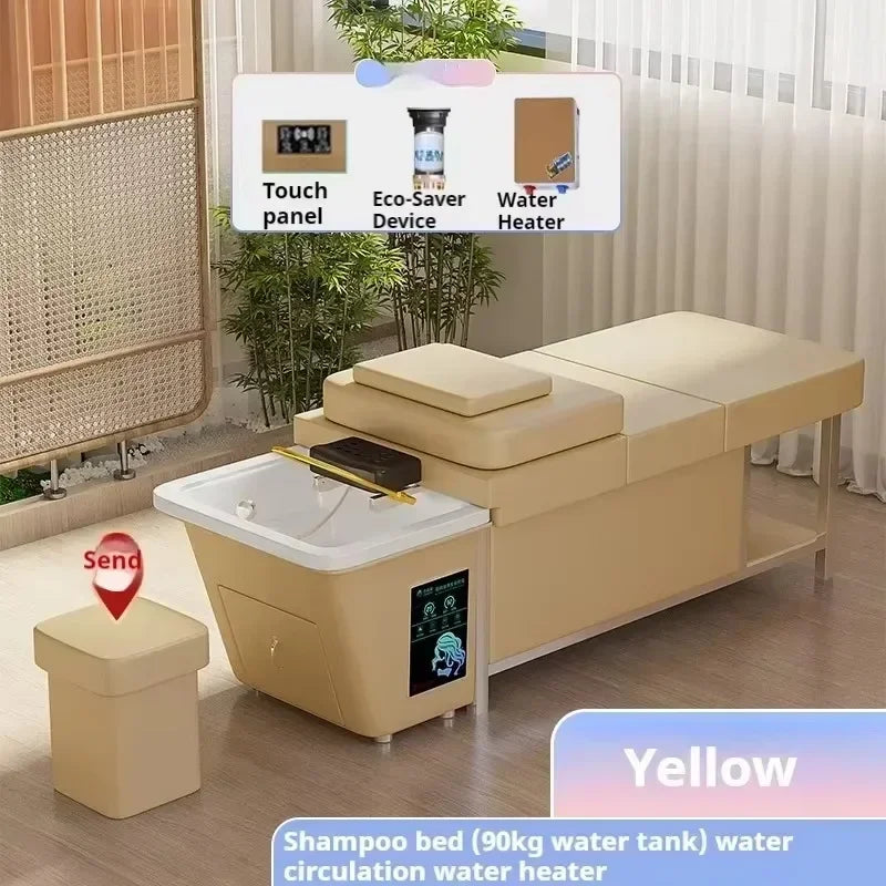 Head Spa Shampoo Chair with Water Tank - Reclining Salon Wellness Bed Massage Chairs STYLE1 Tidesmit