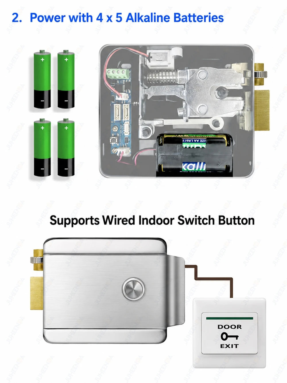 Waterproof Outdoor Smart Door Lock Tuya WiFi Fingerprint Password IC Card TTLock APP Alexa Google Home Entry Electronic Rim Lock