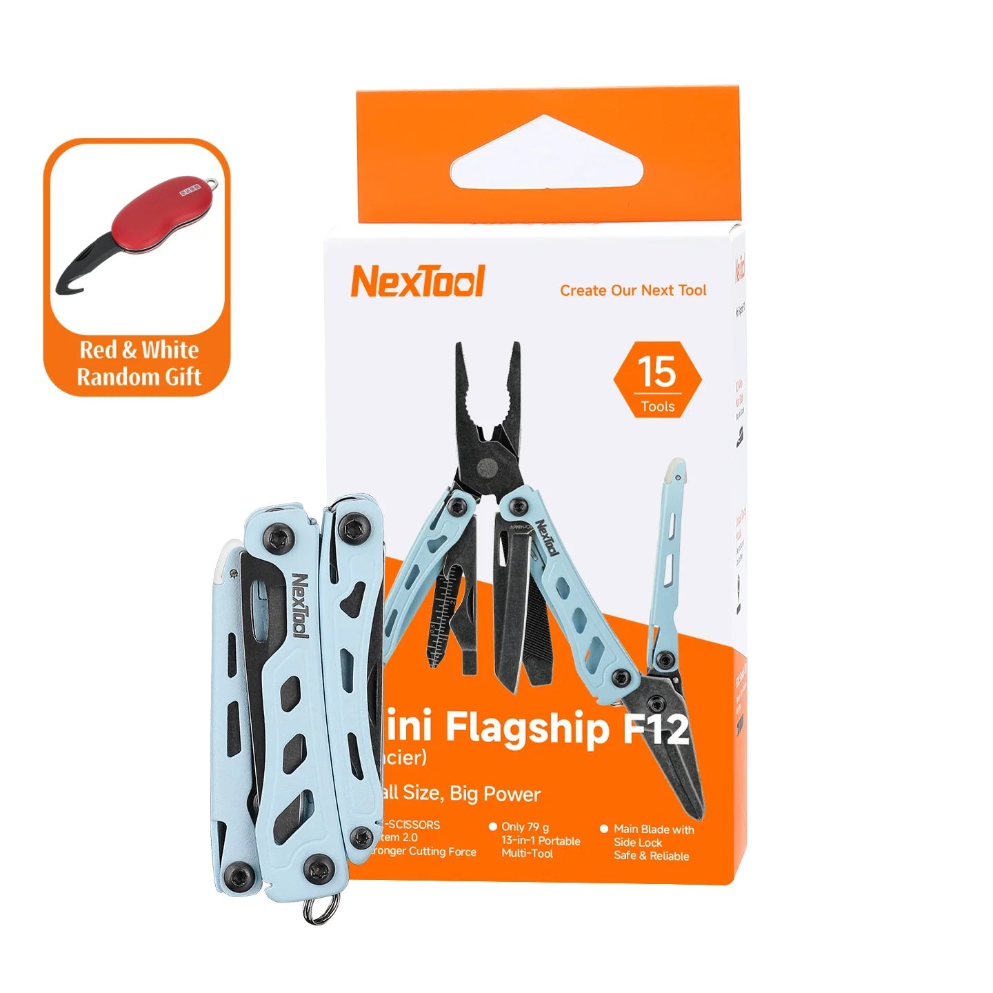 NexTool Keychain Mini Flagship F12 Folding Multi Tool 15 In 1 Screwdriver Pliers File Ruler Bottle Opener Scissors EDC Hand Tool