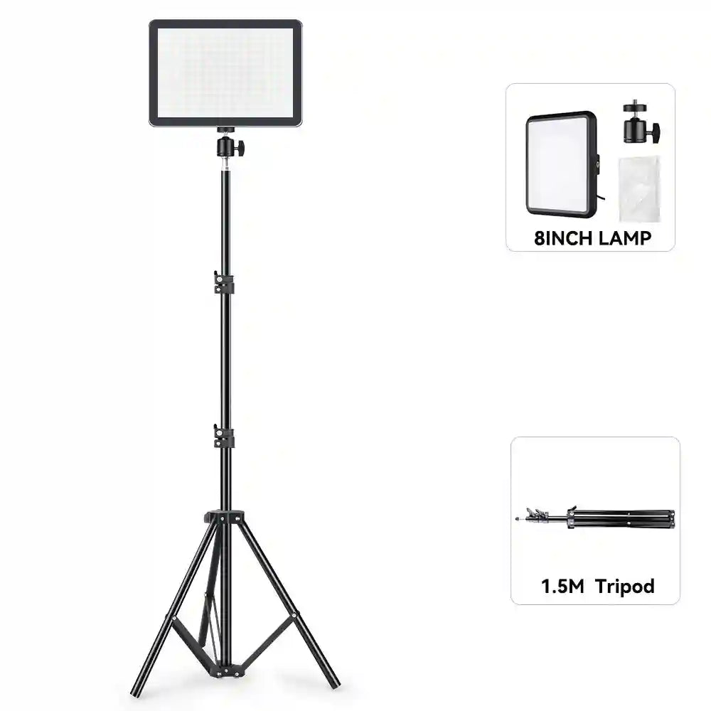 LED Ring Light with Adjustable Tripod Stand for Content Creation 8 inch lamp kit C China Mainland Tidesmit