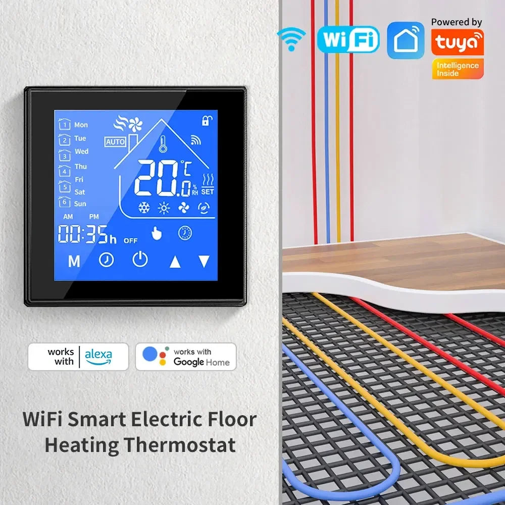 WiFi Smart Thermostat Temperature Control for Electric Floor Heating Water/Gas Boiler Temperature Tuya Google Home Alexa Yandex