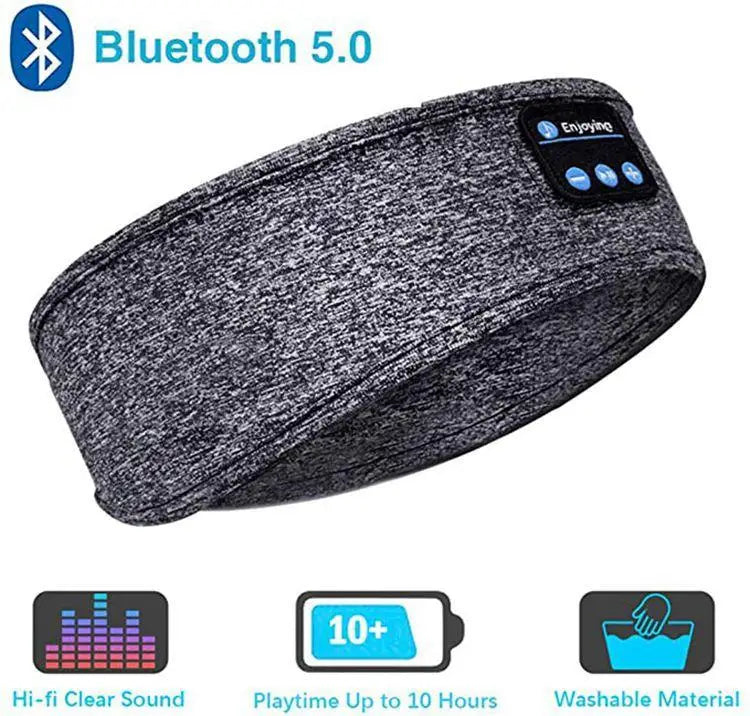 Bluetooth Sleep Headband - Wireless Soft Headset for Comfort Sleep Hemp ash Tidesmit