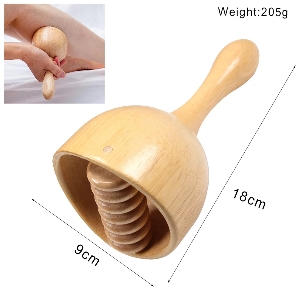 Wooden Lymphatic Drainage Massager Tool for Targeted Body Contouring Back Massage Instrument Body Massage F Tidesmit