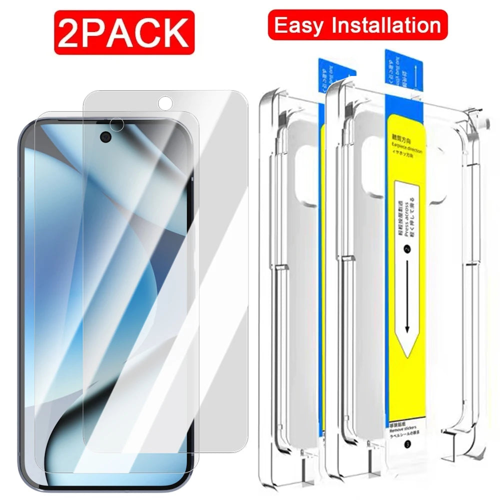 1-3Pcs For Google Pixel 10 9 Pro XL 5G Screen Protector Fingerprint Toughened HD Tempered Glass Dust Free Easy Install Kit Auto - Tidesmit