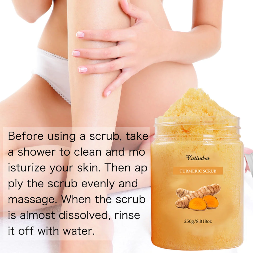 Turmeric Body Scrub | Natural Dark Spot Corrector for Radiant Skin Scrubs Treatments Tidesmit