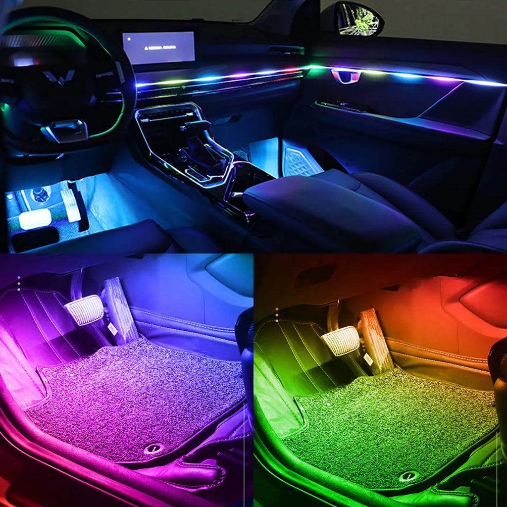 10-in-1 Car Ambient LED Lighting Kit - Customizable Atmosphere Lamp Tidesmit