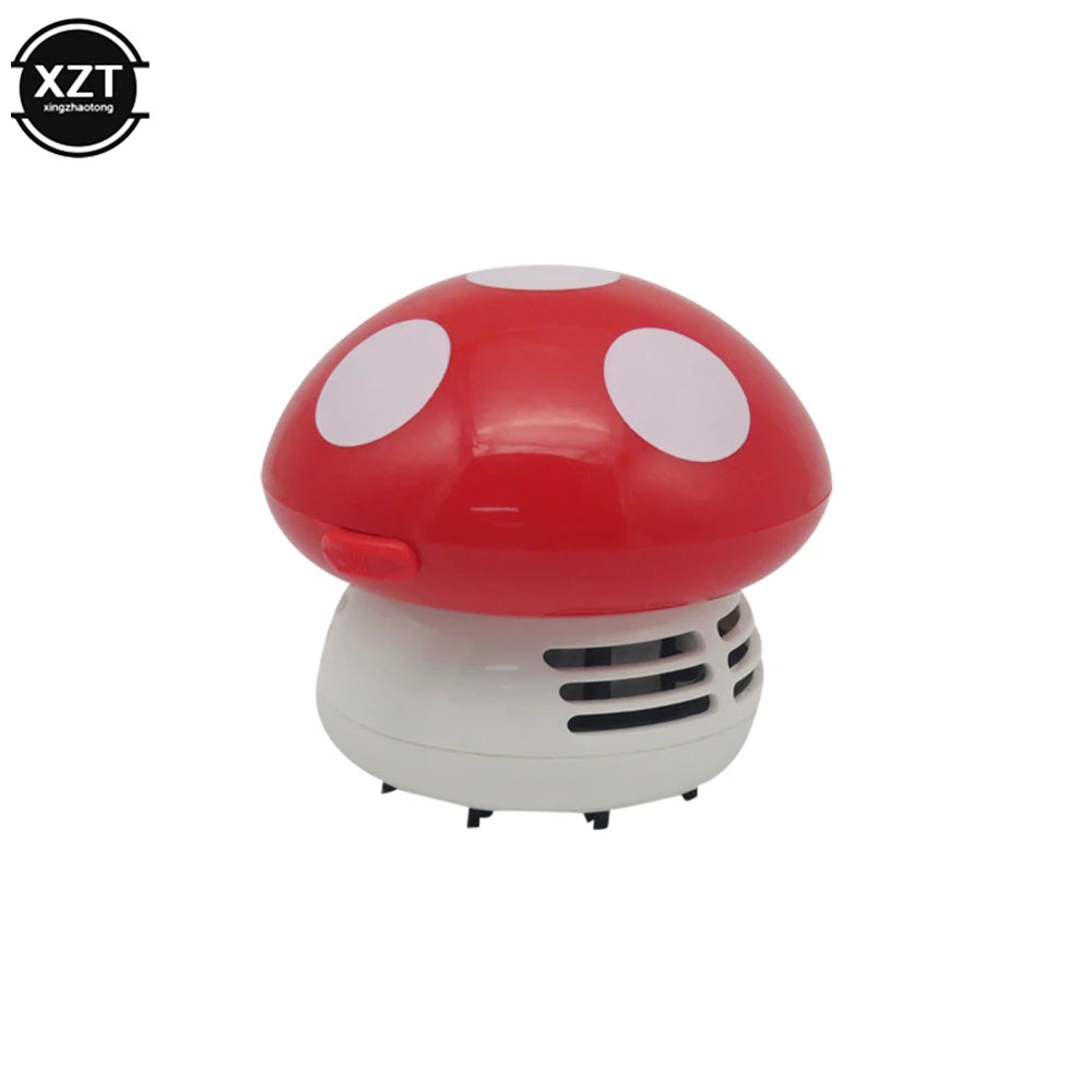Mini Desktop Vacuum Cleaner 6 Colors Cute Small Mushroom Corner Desk Table Dust Vacuum Cleaner For Car Home Computer New Sweeper
