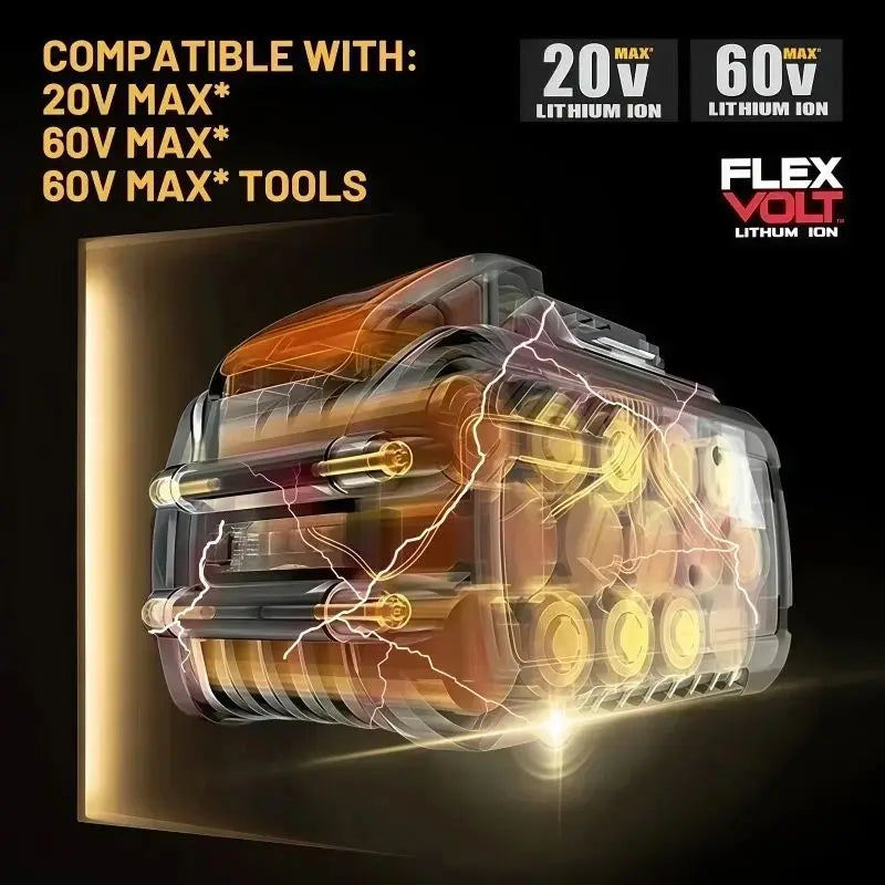 DeWALT 100% Original Battery 20V/60V 6Ah 9Ah MAX FlexVolt for DCB606 DCB205 DCB206 DCB209 DCB182 Power Tool with Charger