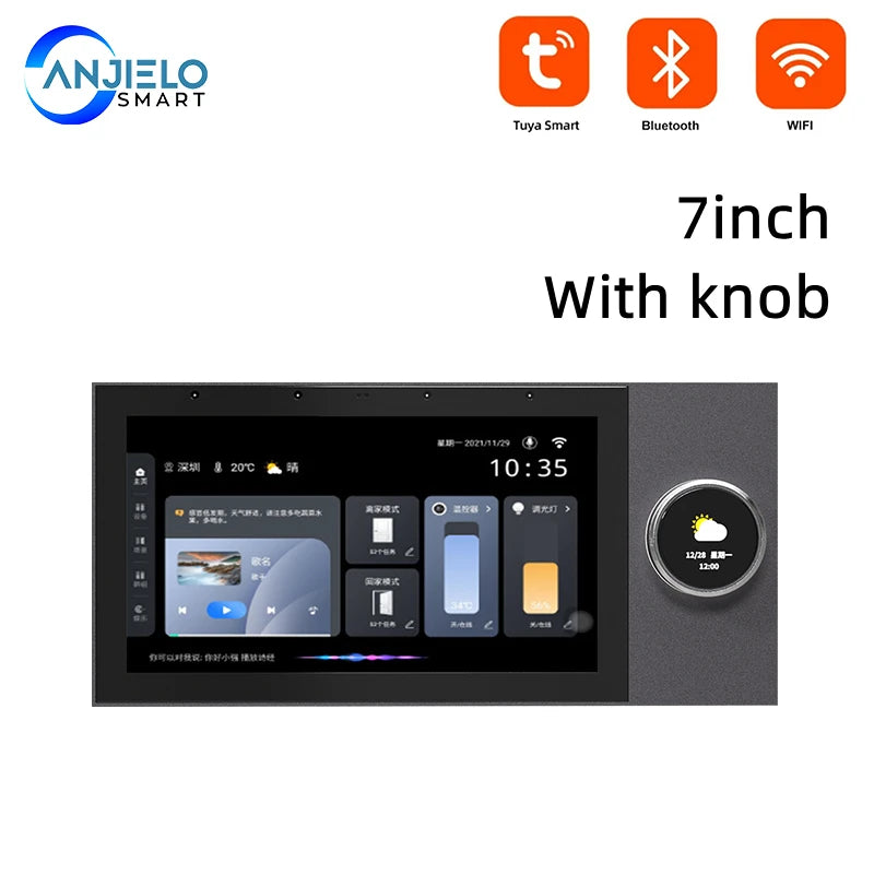 Smart Home Control Panel 8 Inch Touchscreen Zigbee Gateway 7 inch with knob China Mainland Tidesmit