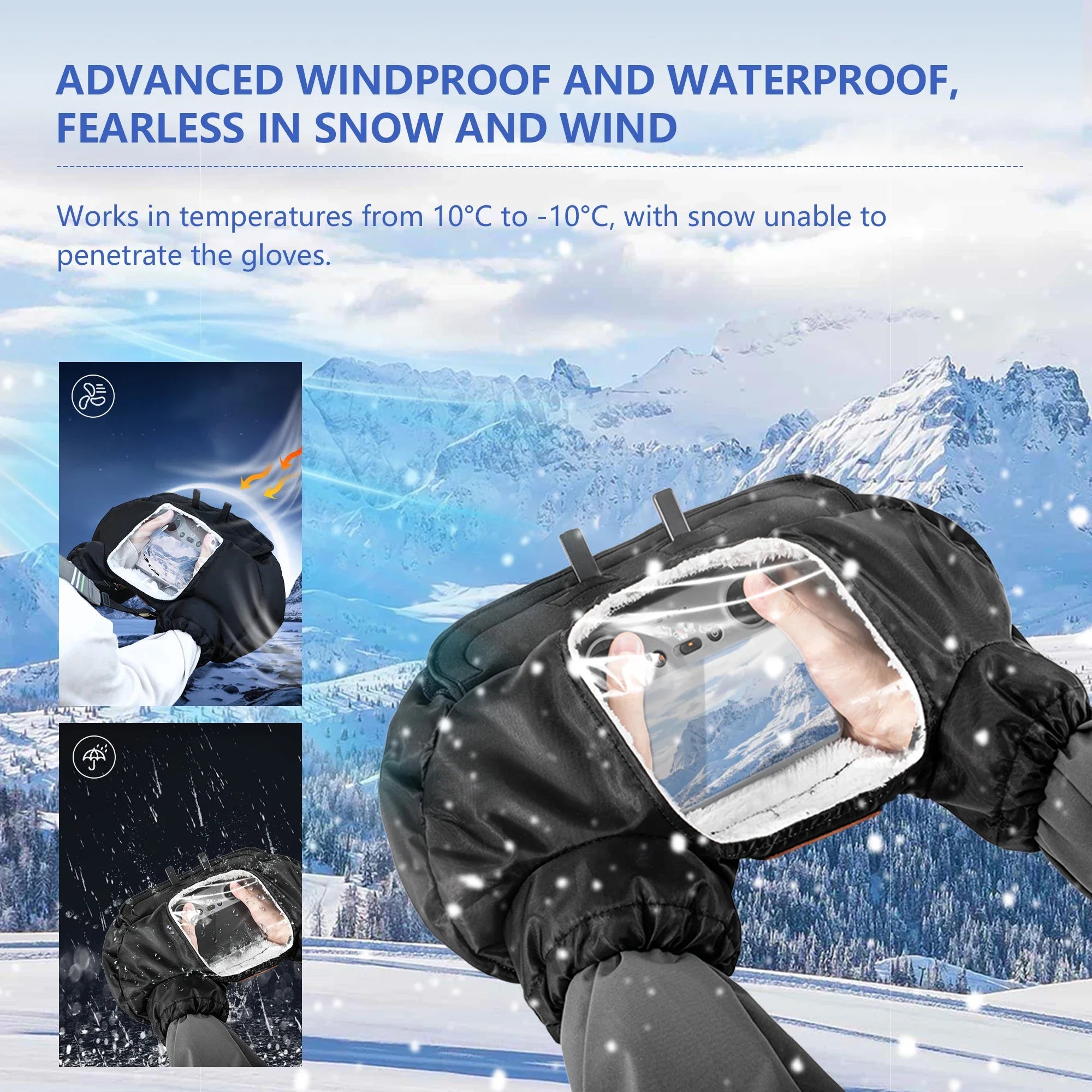 Drone Flight Gloves for Cold Weather Operation - Thermal Control Tidesmit