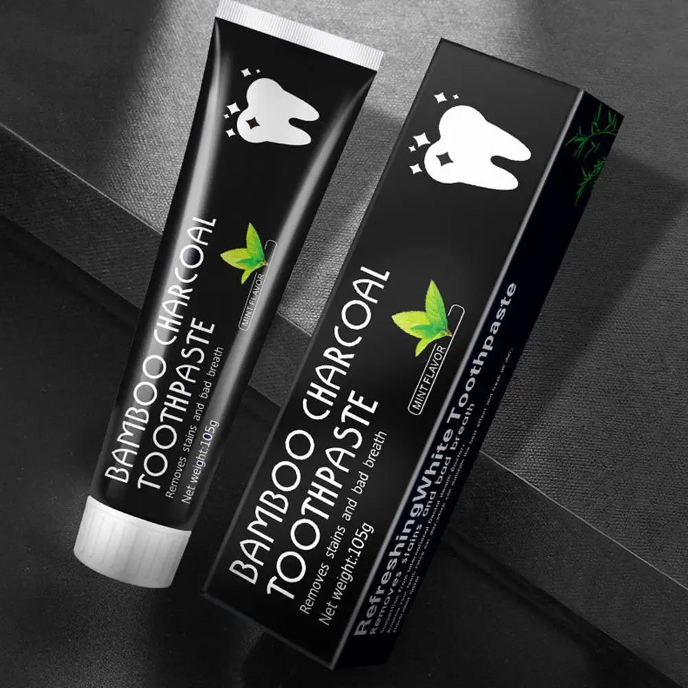 Tidesmit activated charcoal mint toothpaste for deep teeth whitening and natural stain removal