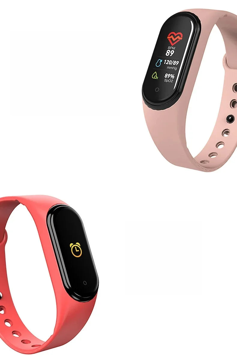 Bluetooth Exercise Step Counting, Information Reminder, Alarm Clock, Heart Rate, Sleep Health Monitoring, Gift M4 Smart Bracelet