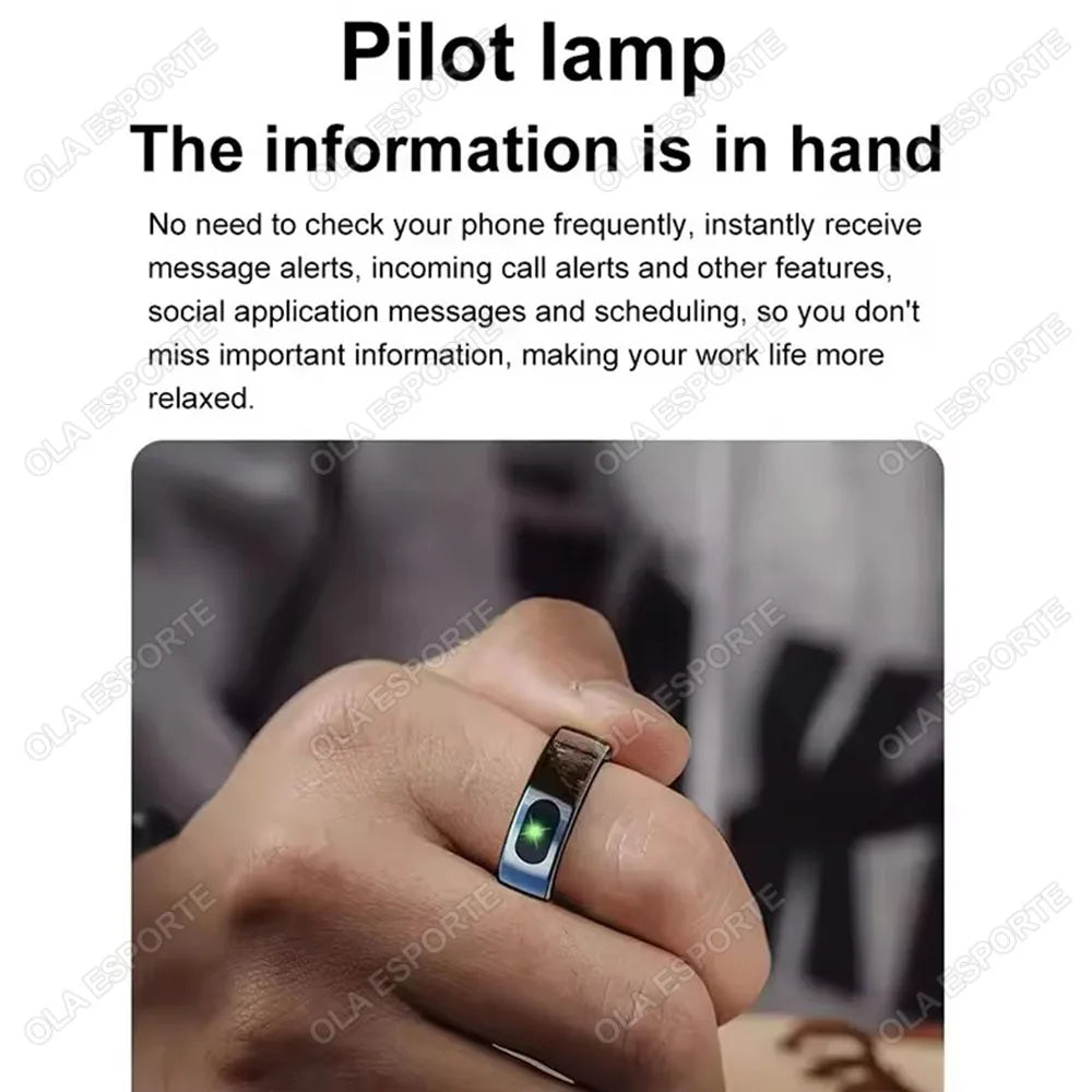 Qring Smart Ring R08 Women Men Remote Control Electronic Blood Pressure Monitor Temperature Sleep Tracker Waterproof Android IOS Tidesmit