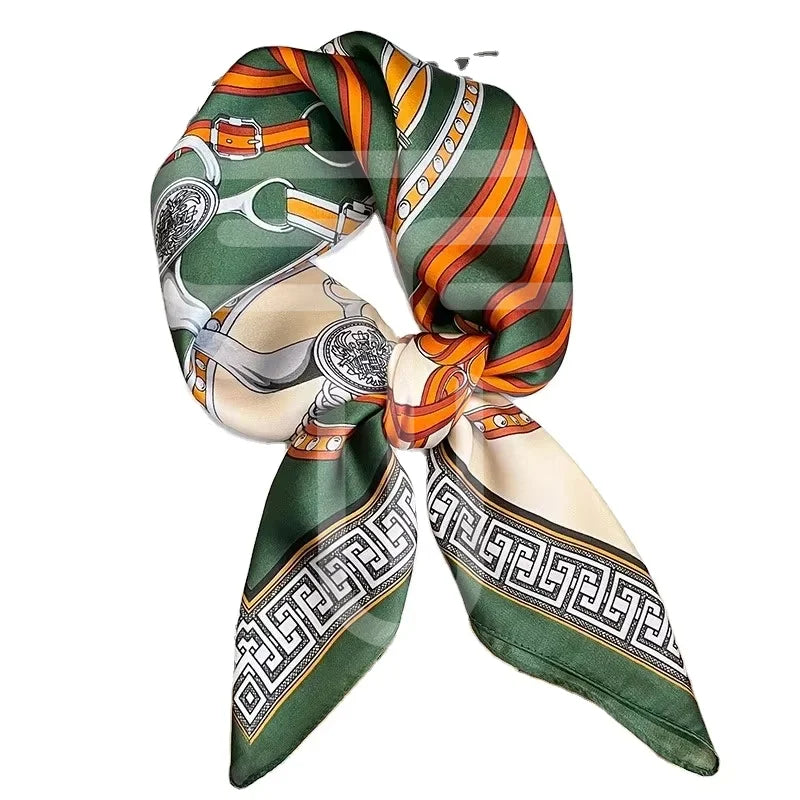 Customized Print Premium Pure Silk Scarves for Women Lightweight Satin Neck Wrap with Soft Touch Solid Pattern Silk Wrap Scarves