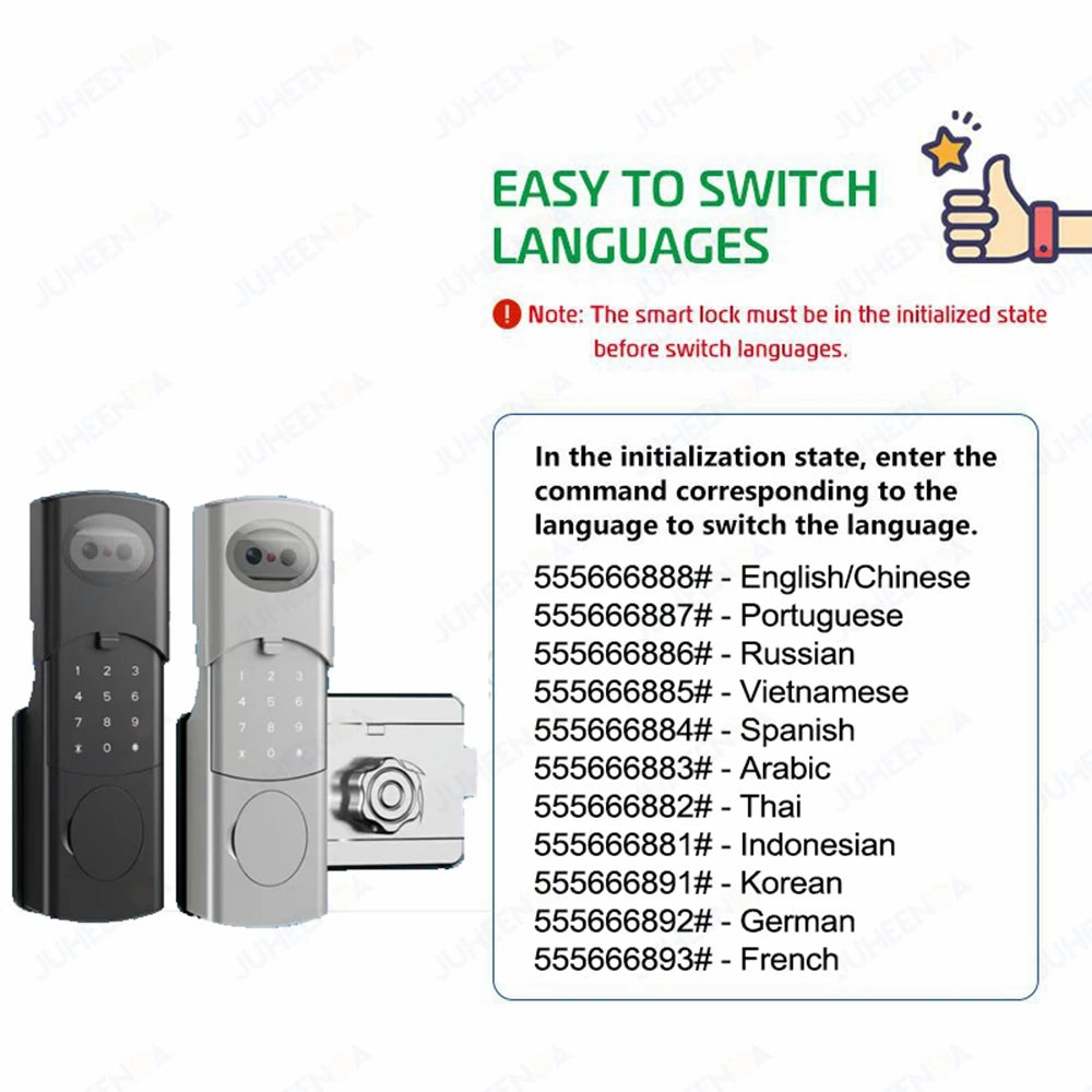 Tuya Smart Outdoor Waterproof Door Lock with Face Recognition Video Intercom RFID Card Password Electronic Lock for Iron Door