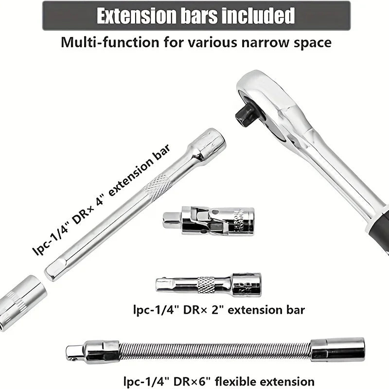 NEW Car Repair Tool Kit 46/53 Piece/Set Socket Set Car Repair Tool Ratchet Torque Wrench Combo Auto Repairing Tool Set