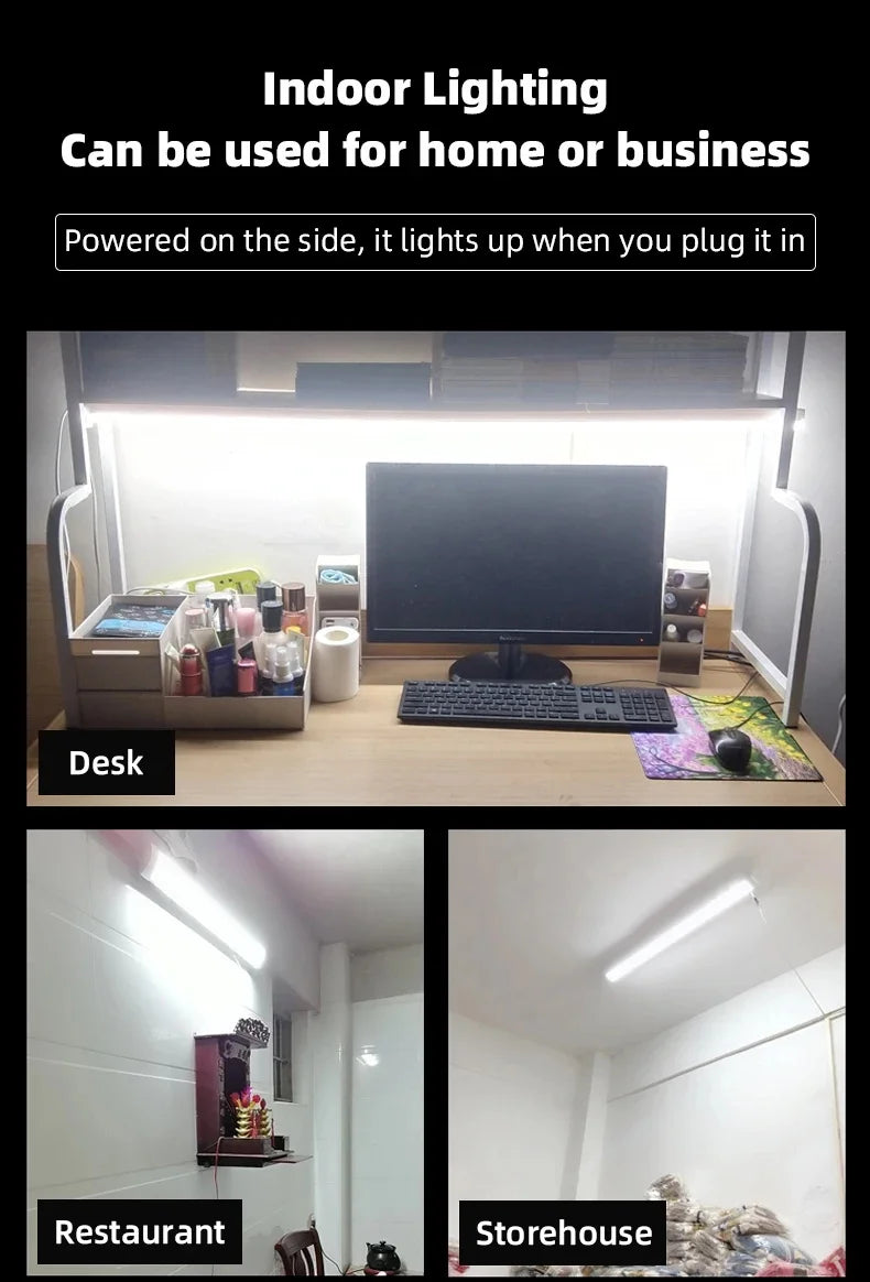 Led Tube Bar LED Wall Lamp Under Cabinet Light 10W 20W Ultra Thin Home Bedroom Kitchen Closet Indoor Wall Light Lighting 110V