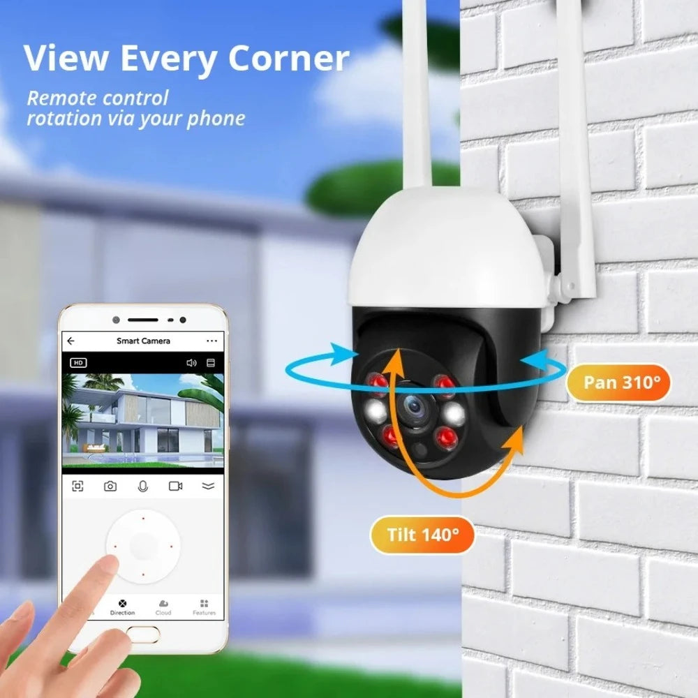 5MP TUYA PTZ WiFi IP Wireless Camera Outdoor Home Security Auto Tracking Monitoring Waterproof Video Surveillance Smart Life