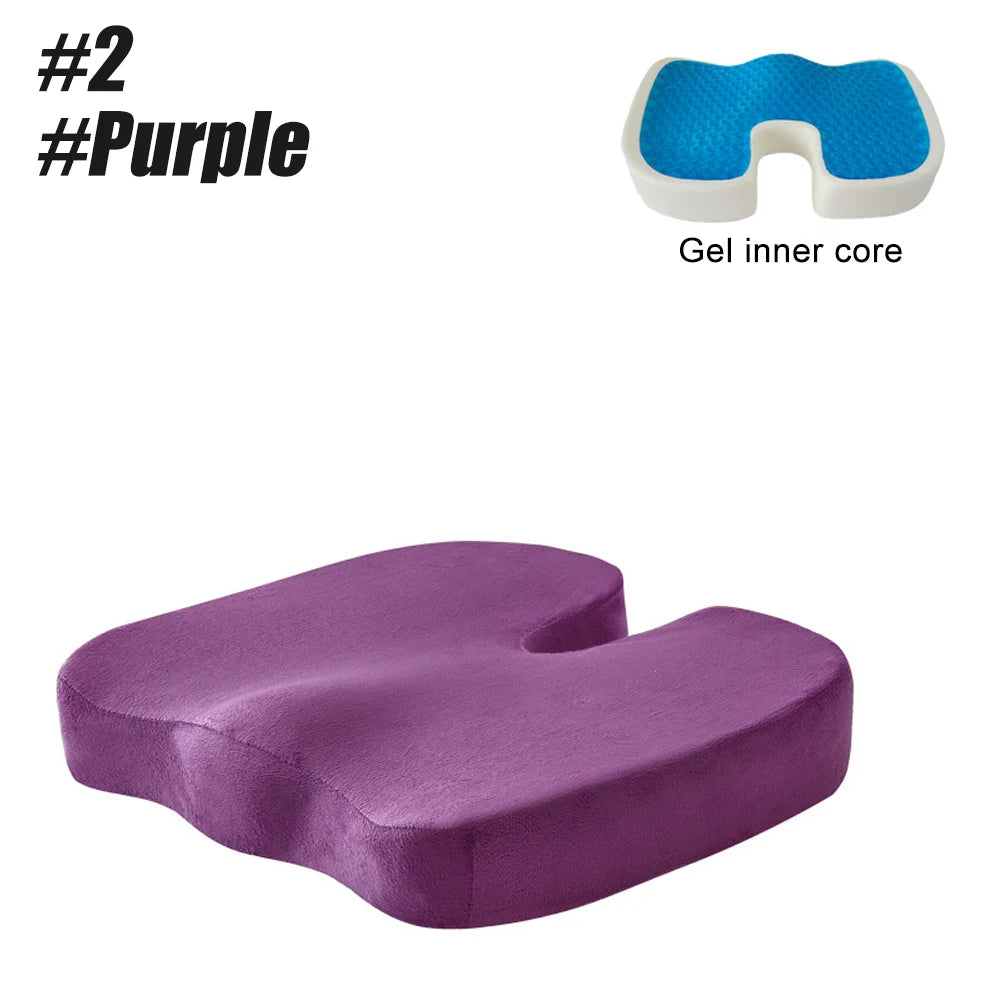 Gel Seat Cushion for Office Chair - Ergonomic Orthopedic Tidesmit Massage Cushion 2-Purple Tidesmit