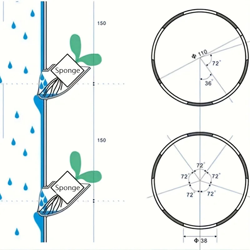 10set DIY Hydroponic Pots for Hydroponics Vertical Tower Vegetables Strawberry Growing System Tower Hydroponics Soilless Device