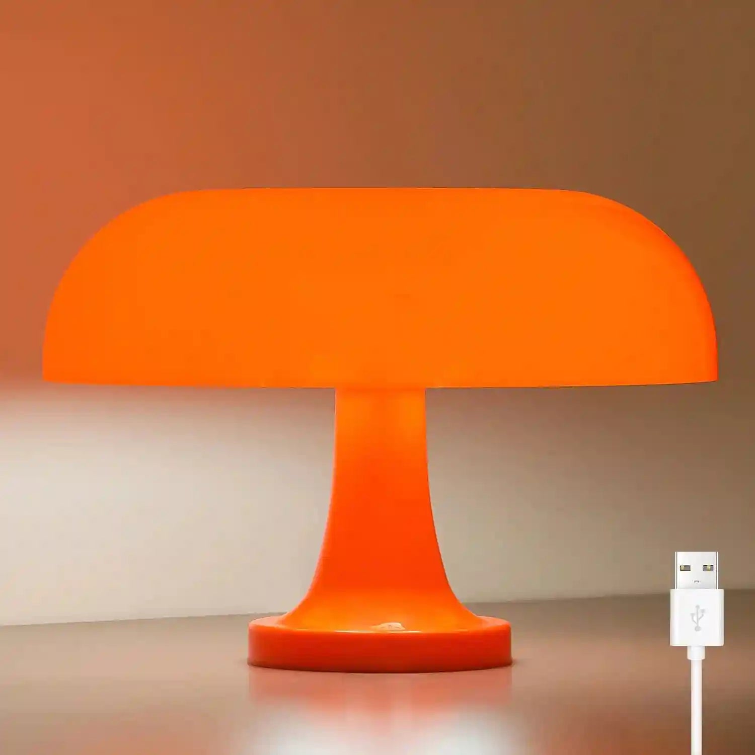 Mushroom Table Lamp - Bauhaus Bedside LED Light, 25cm Adjustable Desk Lamp Tidesmit
