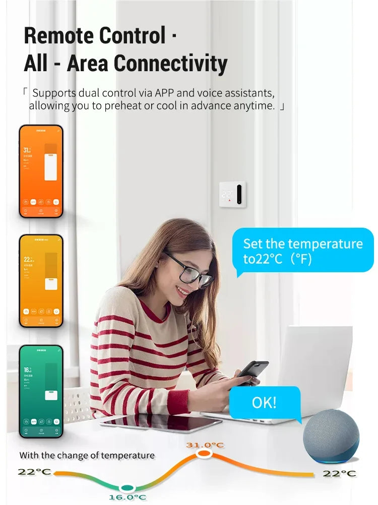 Tuya WiFi Smart Thermostat Temperature Water Electric Floor Heating Gas Boiler Controller Support Alice Alexa Google Home