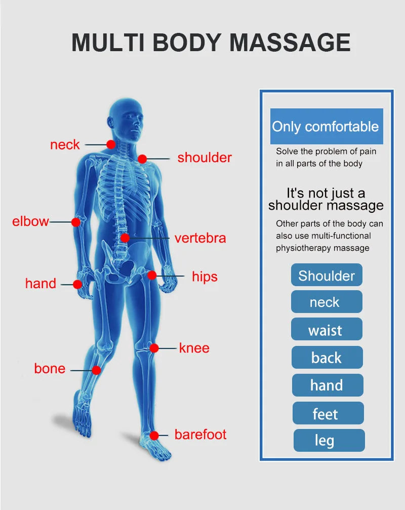 Shockwave Therapy Machine for Back Pain Relief - Portable Electric Device Massage Chairs Tidesmit