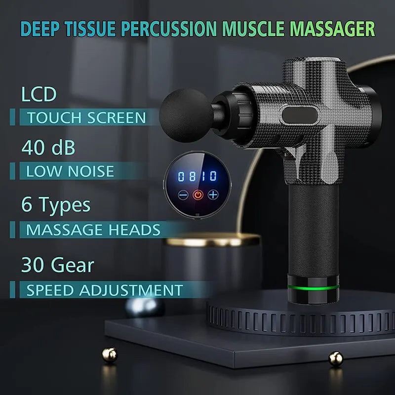 Deep Tissue Massage Gun: Portable Electric Muscle Relief Tool Body Shaping Massage Equipment Tidesmit