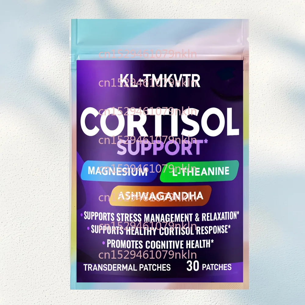 30 Patches Cortisol Transdermal Patches for Women & Men Cortisol Reducer with Vitamin B Complex for Sleep Support
